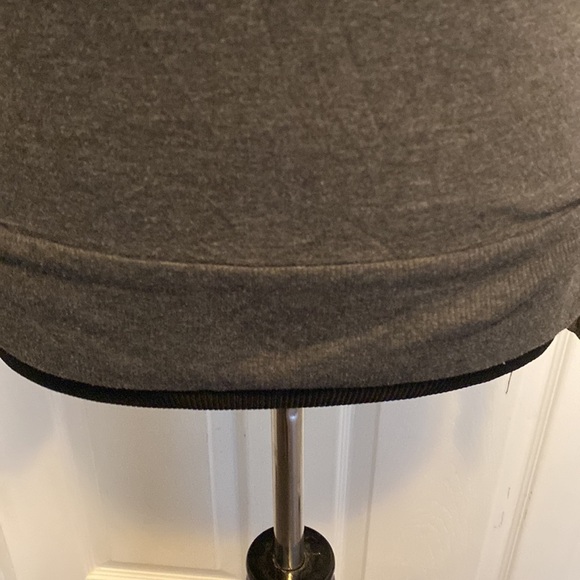 Miami Style Lightweight Wide Neck Sweatshirt Sz M Charcoal Gray Fuchsia Pink - Picture 3 of 7